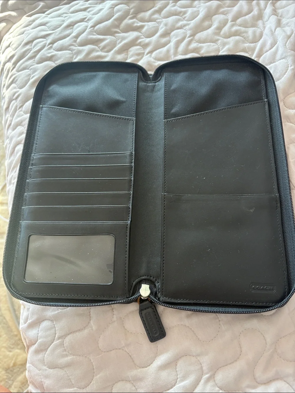 Coach Black Travel Organizer wallet